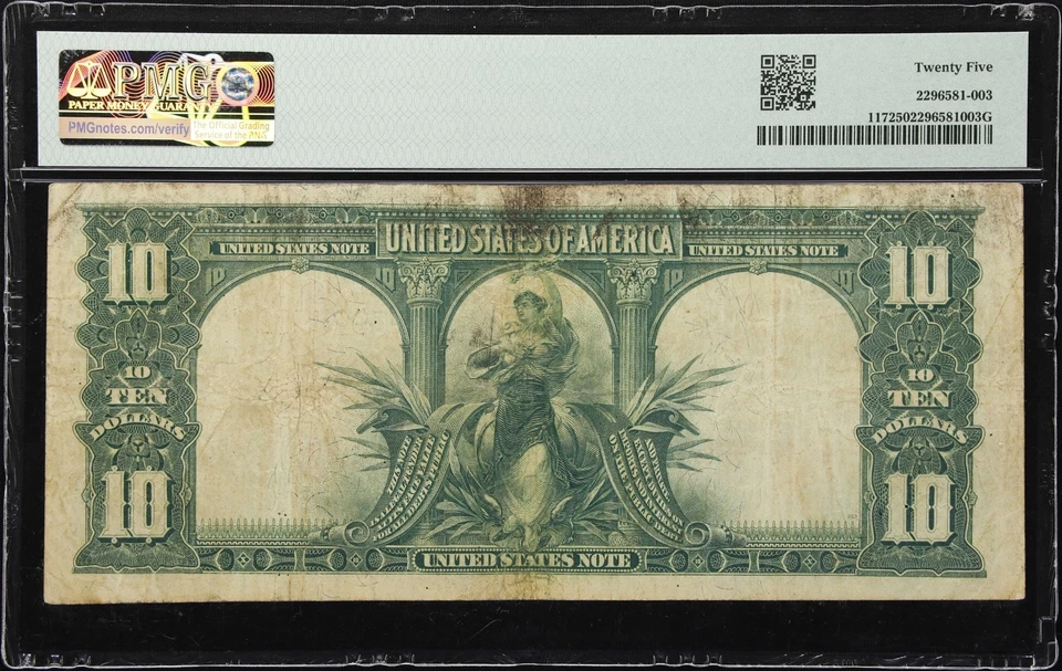 Fr. 117. 1901 $10 Legal Tender Note. PMG Very Fine 25. - Image 2 of 2
