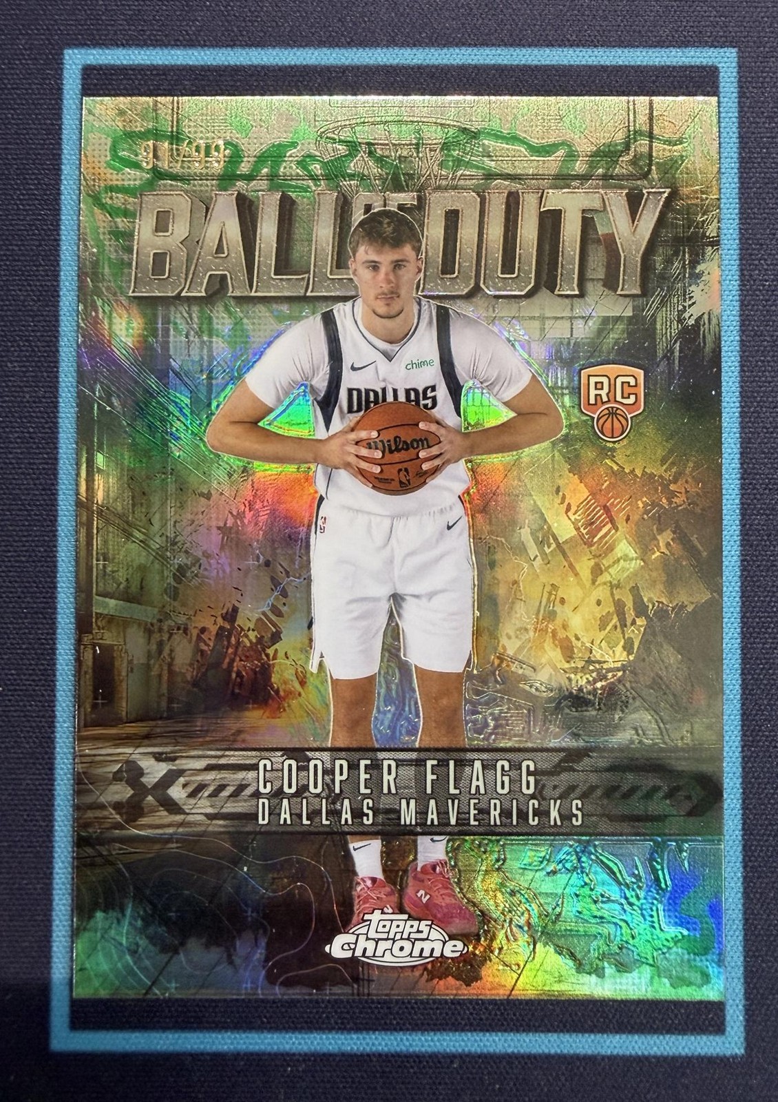 2025-26 Topps Chrome Cooper Flagg RC Rookie Ball of Duty Green /99