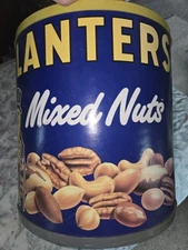 Vintage Planters Peanuts Large 14x16in Plastic Container 1999 