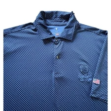 NEW Fairway & Greene Polo Shirt Mens XL Navy Trump National LA Golf Stars USA