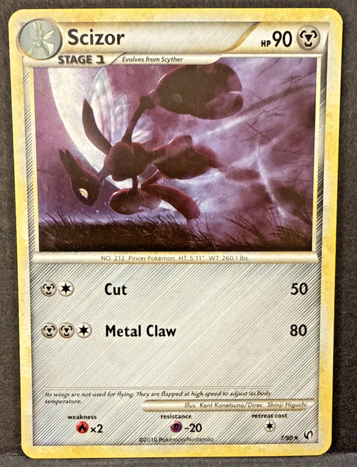 Scizor - 7/90 - Holo Rare HGSS Undaunted Pokemon TCG Vintage - LP