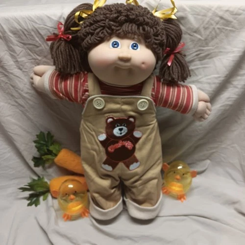 ❤️🤎🐓1985🐤 Cabbage Patch🐣 Taiwan  IC7 Girl🥕 HM #3 🐴❤️🤎Teddy Bear Overalls