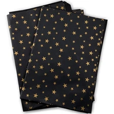 30 Sheets Gold Star Black Tissue Paper Bulk20 x 28Tissue Paper for Gift BagsG