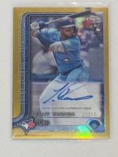 2025 Topps Chrome Leo Jimenez Rookie Debut Auto RC Gold Refractor /50 Blue Jays