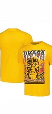 [OBO/MSG]  Yellow M Size Wwe Pro Wrestling T-Shirt Umaga Jamal Otc