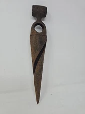 VTG BUNG HOLE AUGER PAT WOOD HAND TOOL WHISKEY BOURBON BARREL BAR DECOR 1870