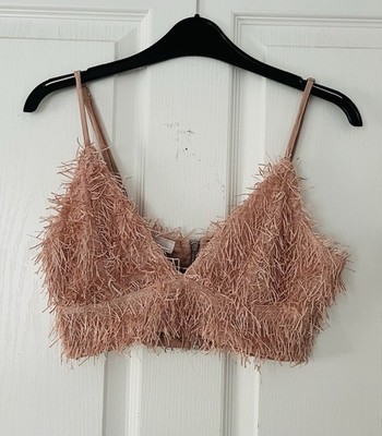 Missguided Bralette bauchfreies Top Größe 8 28'' Brustumfang verstellbare Träger Rouge Pink sehr guter Zustand!