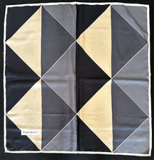 YVES SAINT LAURENT YSL FRENCH DESIGNER VNTG 100 SILK SIGNED SCARF XL FRANCE MCM