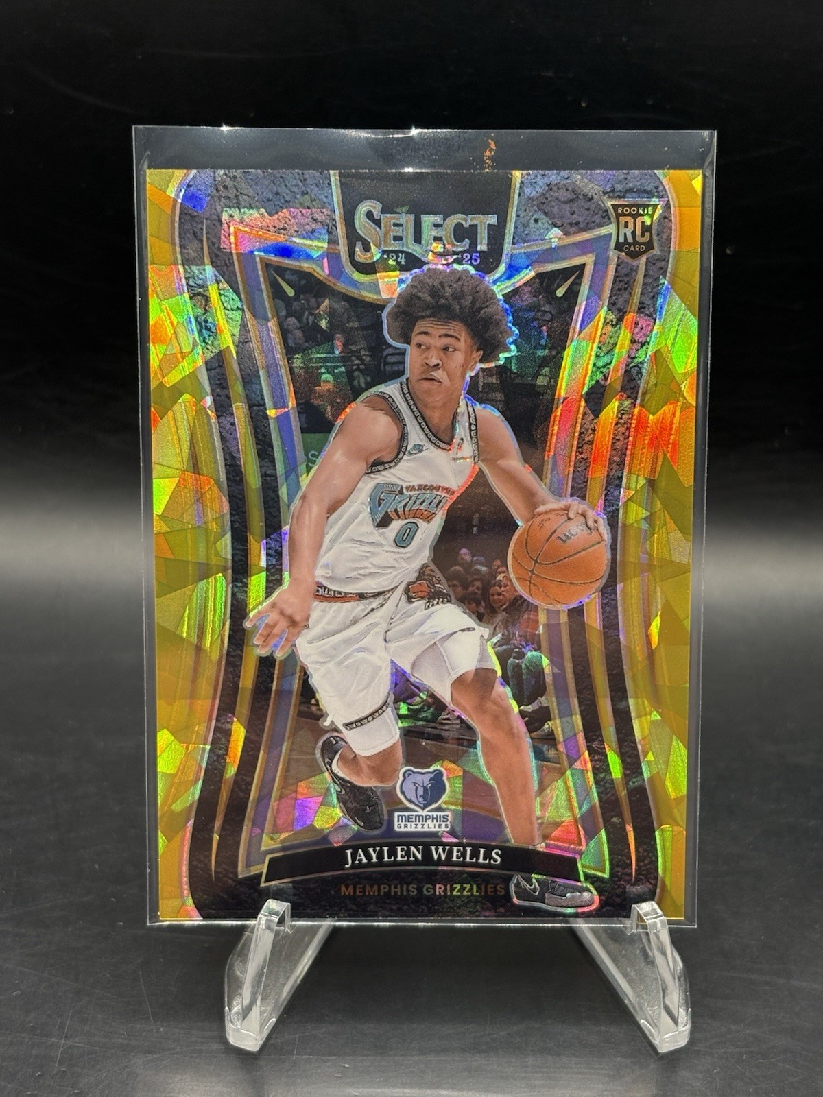 2024 Select Mezzanine Level Jaylen Wells #188 Gold Cracked Ice /10 Rookie