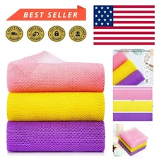 Vibrant African Net Bath Sponge Set - Exfoliating & Foaming for Refreshing Skin