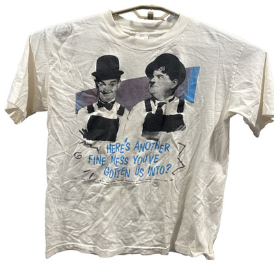 VINTAGE Laurel & Hardy Another Mess You ve Gotten Me Into Tee Size L