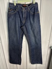 Ariat FR M4 Boot Cut Jeans Mens 35x34 Blue Low Rise Flame Resistant CAT 2 Work