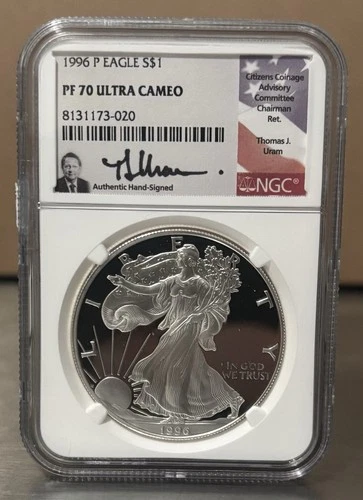 U.S. Mint American Eagle 1996 Silver 1 oz Proof NGC PF 70 Ultra Cameo