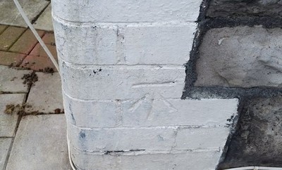 Photo 6x4 Ordnance Survey Cut Mark Cardiff/Caerdydd This OS cut mark can c2017