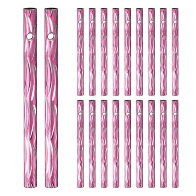 20-Pack Wind Chime Tubes, 0.6x8cm Aluminum Wind Chime Parts for Crafts Pink