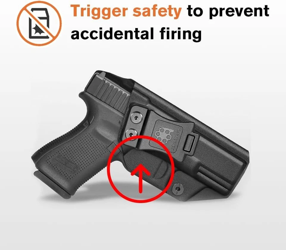 Glock42 Holster IWB OWB Kydex Holster Fit: Glock 42 Pistol Inside Waistband - Image 3 of 4