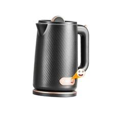  Electric Kettle - 1500W Electric Tea Kettle 1.8L Stainless Steel Inner Black