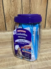 Beefeaters Gourmet Cat Treats Puree Variety Pack Salmon Tuna Chicken 48ct 12/26