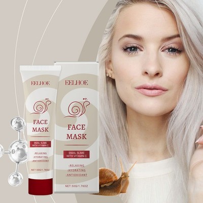 Snail & Vitamin C Face Mask, Brightening & Hydrating, Glow Facial Mask