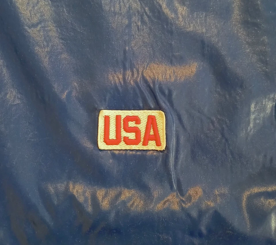 Винтажный каппа куртка L мужской синий сделано в Италии 100% нейлона некоторые недостатки - Изображение 3 из 4