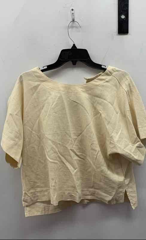 Anne Klein Women's Crema Off White Boxy Short Sleeve Blouse Top NWT Sz M