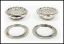 12pc. 15mm Outside Dia. Screened Shiny Nickel Grommets  Washers