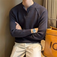 Men's Slim Fit Crewneck Sweater Casual Knitted Pullover Warm Sweaters