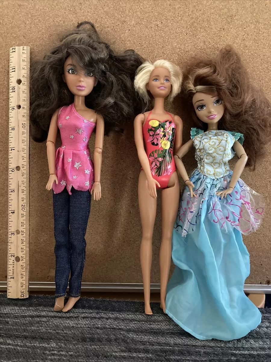 Lot of 3. Toy Dolls 12 Tall One With Removable hair