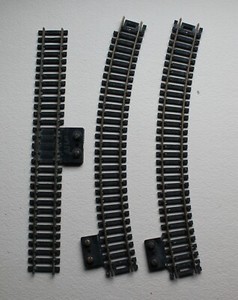 Vintage Atlas HO Scale Brass Train Track 18"R Snap Track Terminal Pieces-Set 3