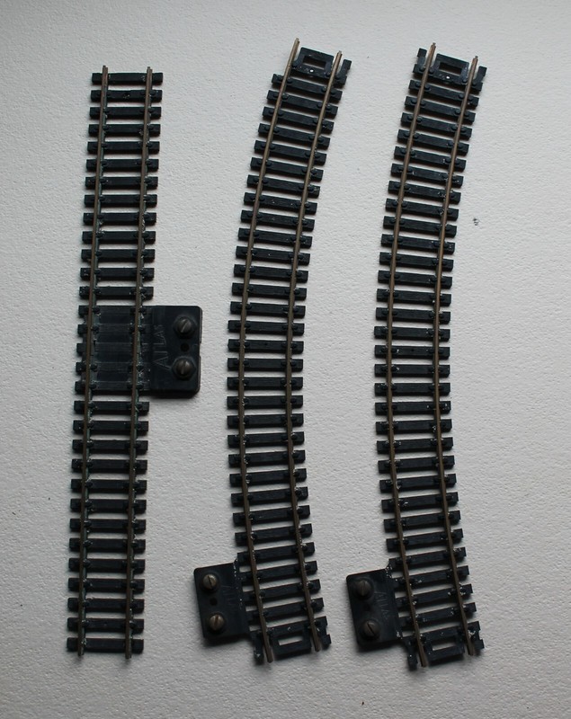 Vintage Atlas HO Scale Brass Train Track 18"R Snap Track Terminal Pieces-Set 3