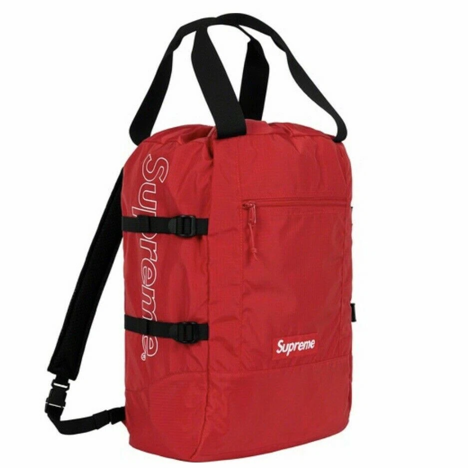 Supreme tote backpack best sale red