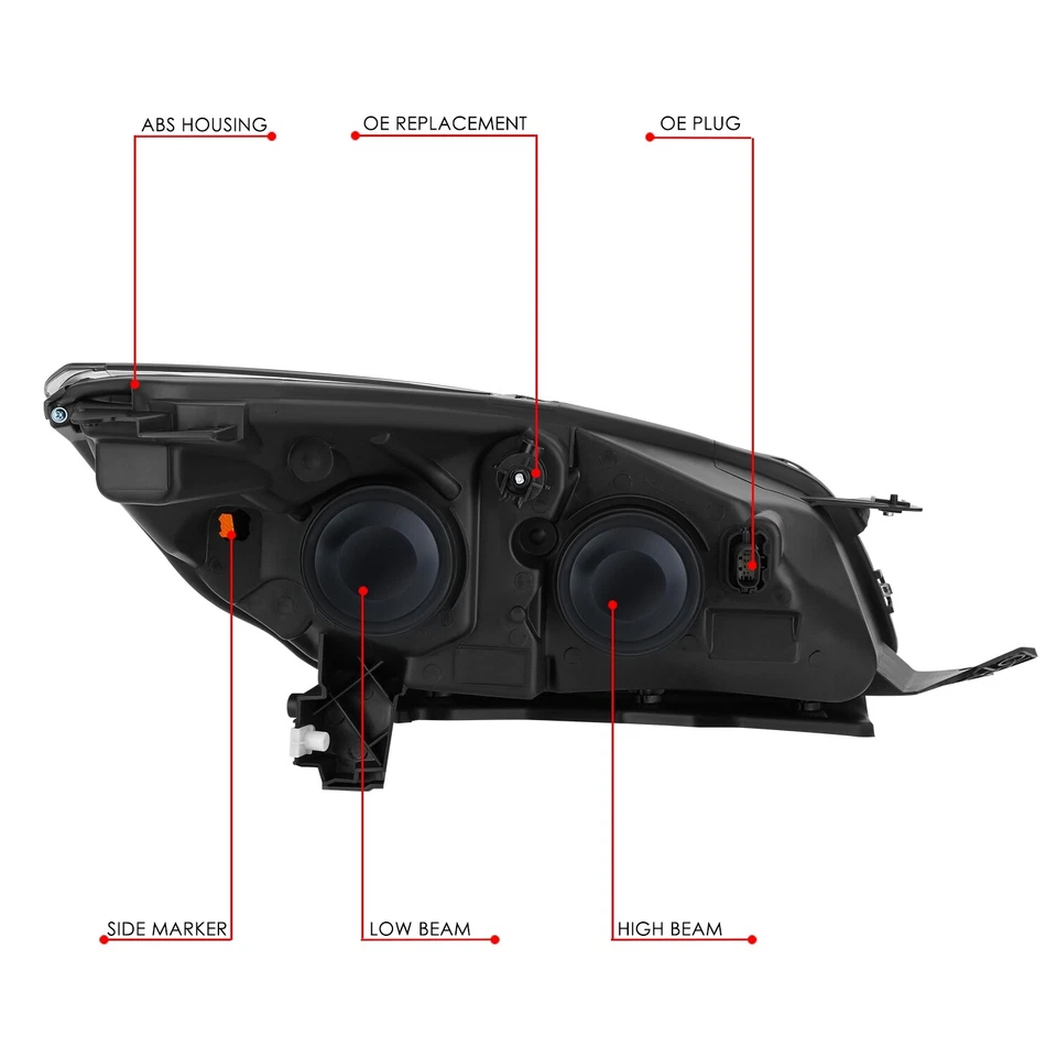 Левосторонняя фара для Ford Escape 2013–2016 годов выпуска оригинальная хромированная/желтая - Изображение 4 из 4