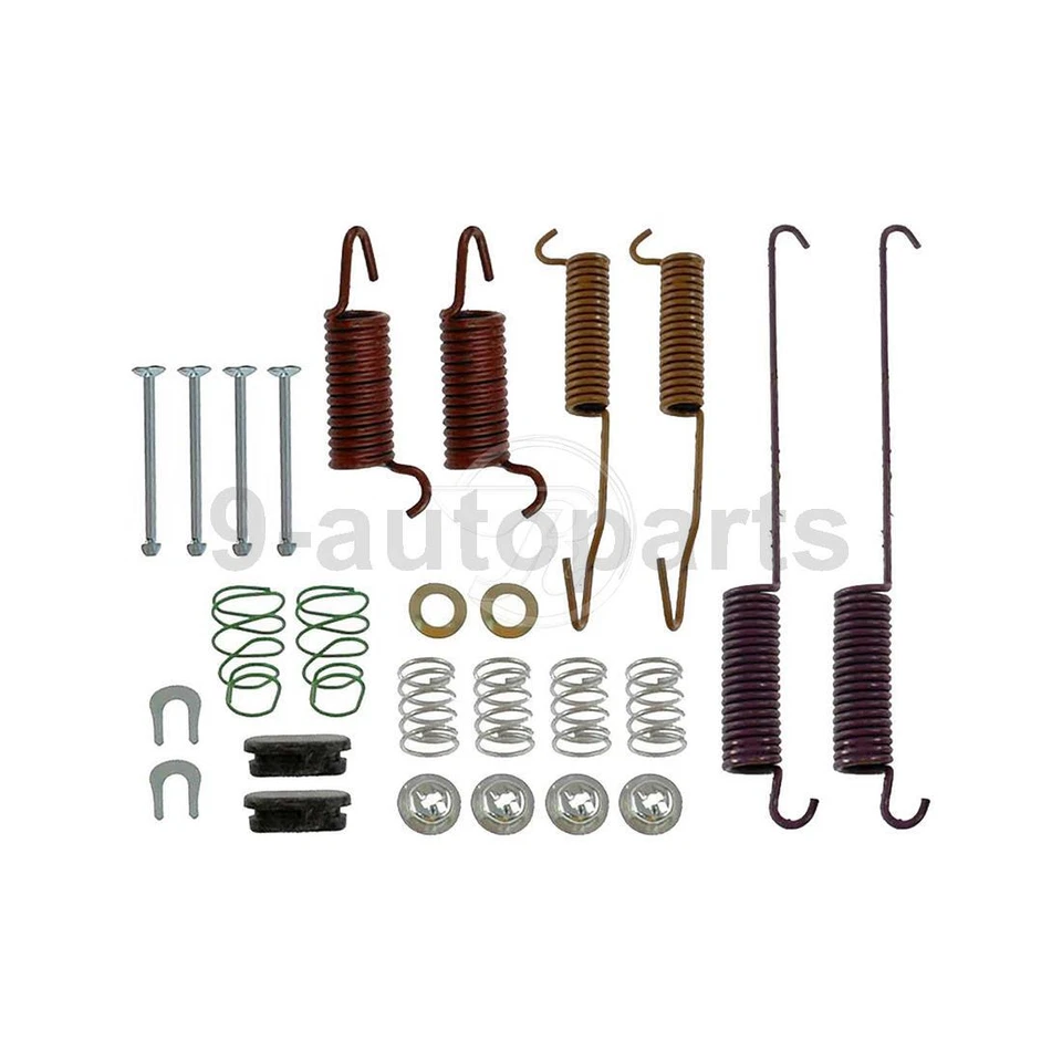 Kit de tambores y zapatas de freno trasero y herrajes para Ford E-150 Econoline 1997 1998 1999 Foto 3 de 4