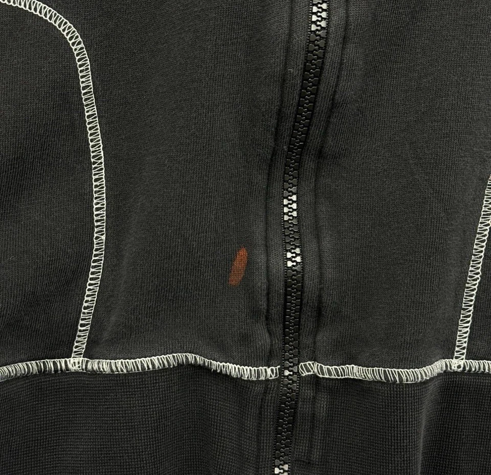 Sudadera con capucha recortada vintage para mujer 2003 AC/DC con cremallera con logotipo delantero y trasero talla L Foto 2 de 4