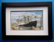 FRAMED SHIPPING PRINT  WOODARRA AT ADELAIDE