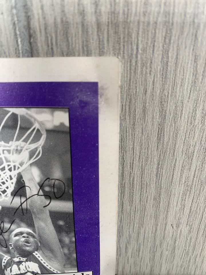 Foto de acción autografiada por Zach Randolph High School Senior estadísticas de temporada año 2000 Foto 4 de 4