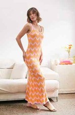 Talulah Soraya Maxi Dress L Chevron V Neck Summer Lightweight Boho Resort Chic