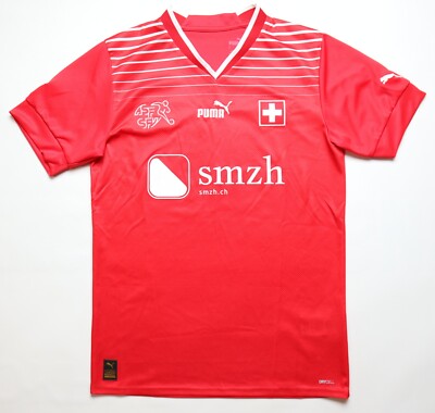 SWITZERLAND 2022/2023 HOME FOOTBALL SHIRT SOCCER JERSEY PUMA SUISSE MENS S  SMALL | eBay