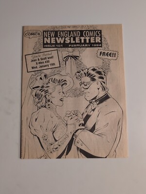 New England Comics Newsletter #101 February 1994 Jean Grey Cyclops Wedding NEC 