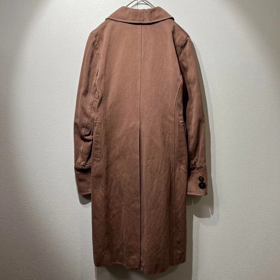 Marni Design Long Coat Striped Cotton Wooden Buttons Size 42 Used - Image 3 of 4