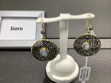 SIORO COLLECTION STERLING SILVER OPAL EARRINGS