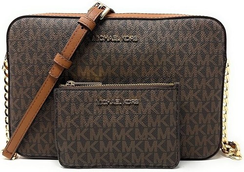 Bolso Bandolera Michael Kors Jet Set Grande de Cuero con Logotipo a Juego Bolsa para Monedas - Imagen 8 de 24