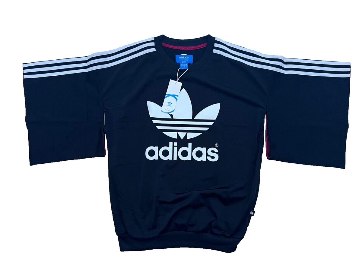Rita Ora x Adidas AJ7240 KIMONO Sleeve Crop Top Black