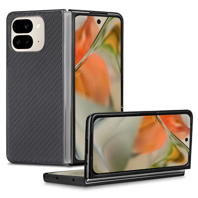 Fiber Pattern Leather Flip Case For Google Pixel Fold/9 Pro Fold Full Body Cover