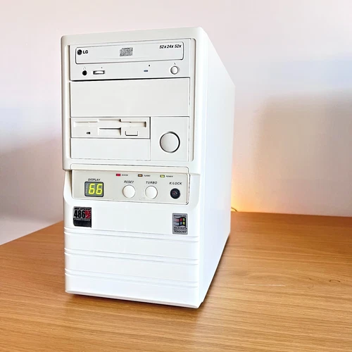 Computer 486 DX2 VLB Turbo AT Case OPL3 MT-32 DOS Windows 3.1 CF Storage TESTED