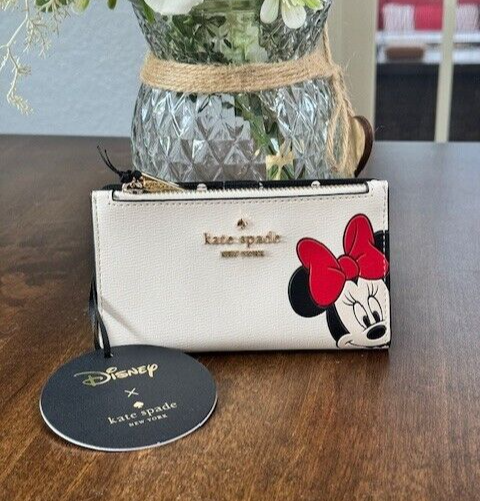 ★kate spade★ MINNIE SMALL 2つ折り財布 Kate Spade New York X Disney Minnie Small Slim Bifold Wallet