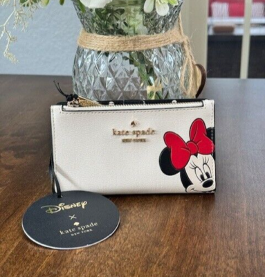 Kate Spade New York X Disney Minnie Small Slim Bifold Wallet