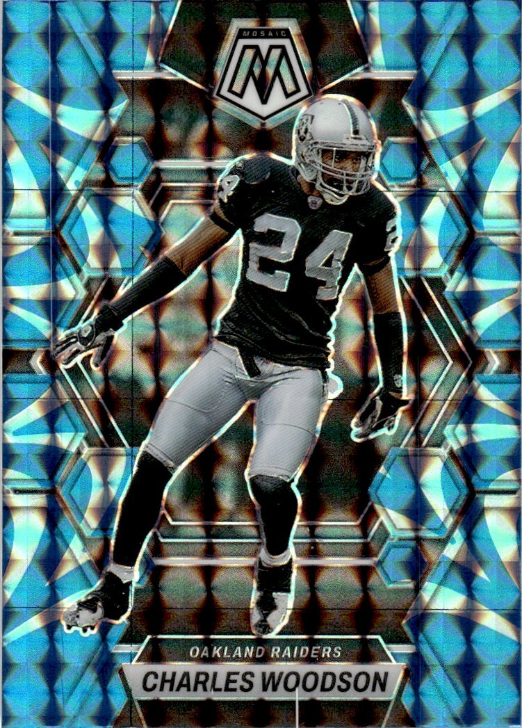 2023 Panini Mosaic Reactive Blue Charles Woodson Oakland Raiders