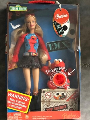 Barbie and Elmo Sesame Street TMX Tickle Me Elmo Doll - NEW IN BOX