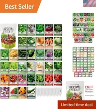 35 Varieties of Non-GMO Vegetable Seeds - Perfect for Indoor & Outdoor Gardening